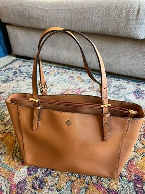 Tory Burch Cognac Leather Shoulder Tote